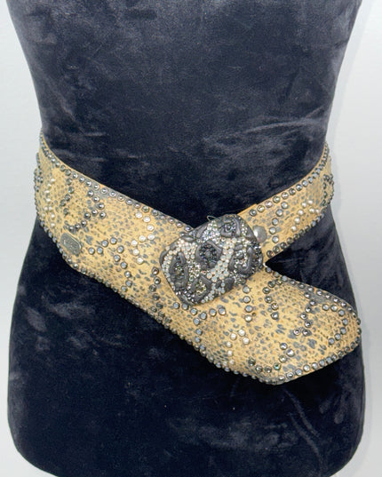 Vintage Kippy belt: Tapered Vipor leather print,