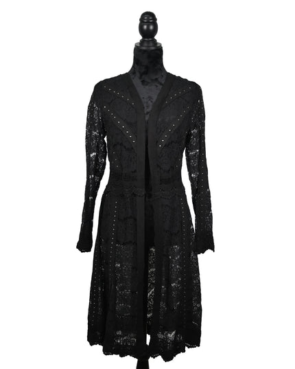Black Lace and stud Cardigan