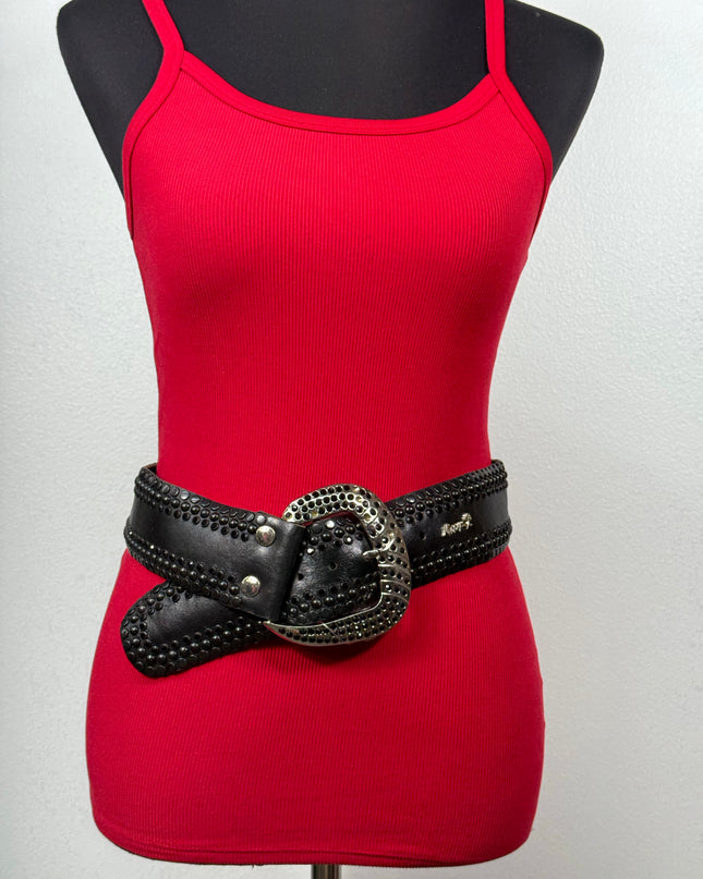 Vintage: 2 1/4"wide Kippy: Black / jet/ black - 32"