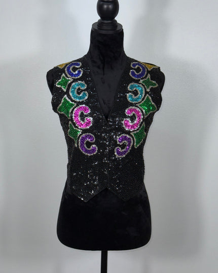 “C” Sequin  vest