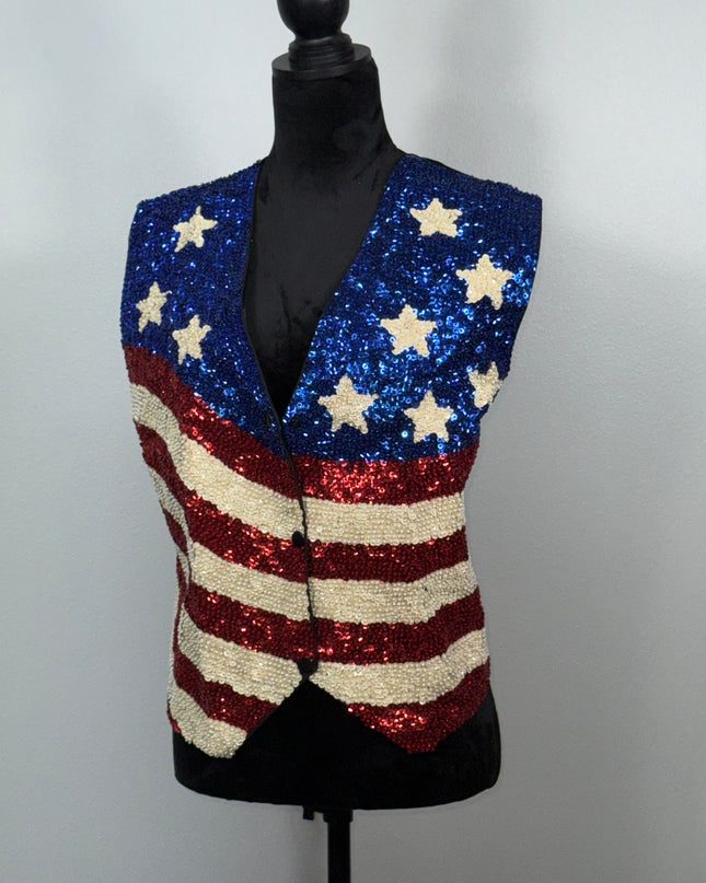 Stars and Stripes sequin vests