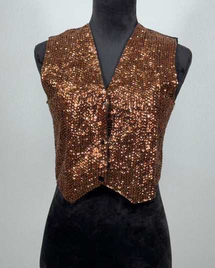 Bronze Sequin vest