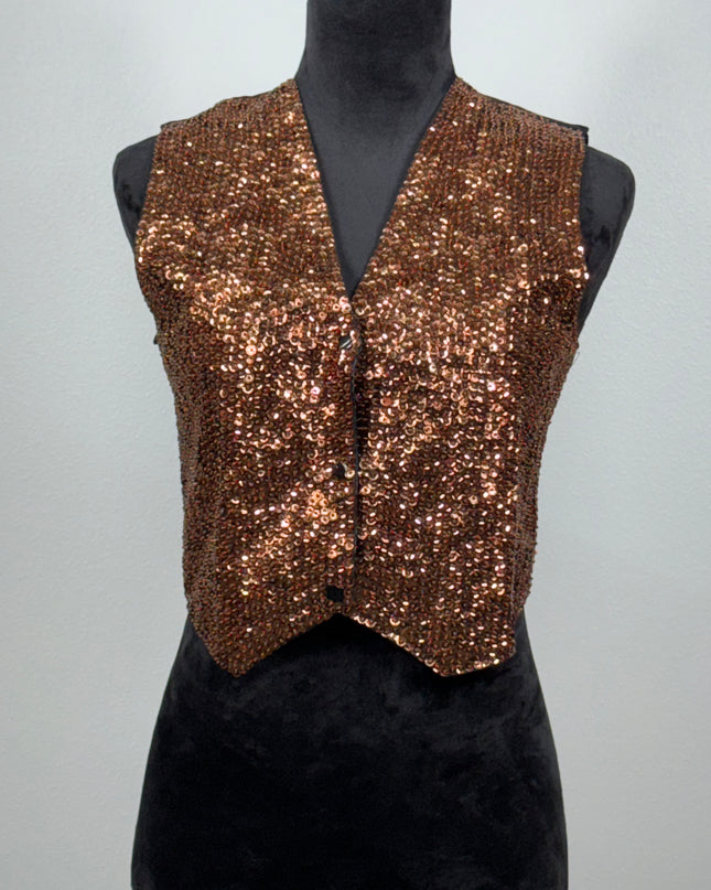 Bronze Sequin vest