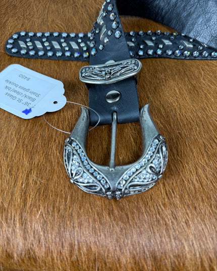 Kippy like Belt-Stain Glass Design: blk/clr/slv    36 T