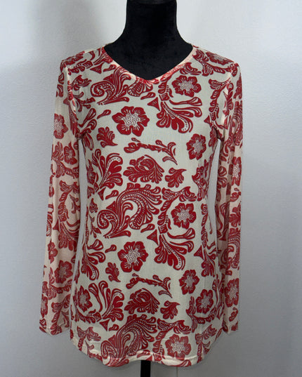 Mesh red tooled.