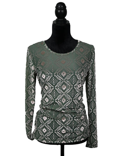 Green Aztec Mesh