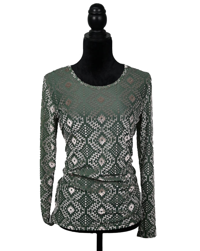 Green Aztec Mesh
