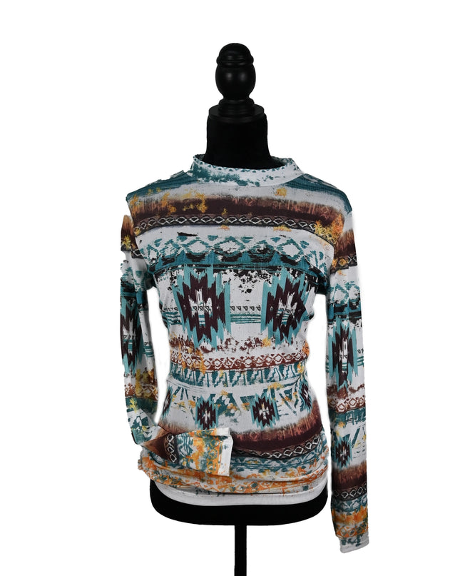 Aztec Mesh Long Sleeve
