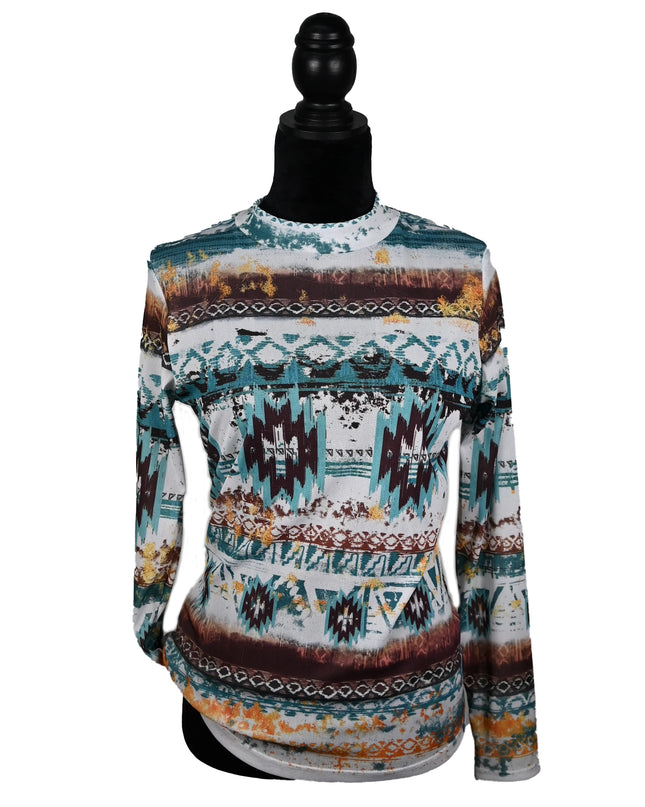 Sunset Aztec Mesh