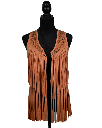 Sand Fringe Nail Head Vest