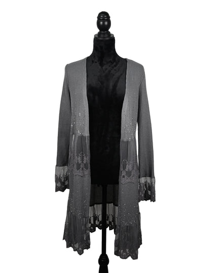 Gray Sequin Cardigan