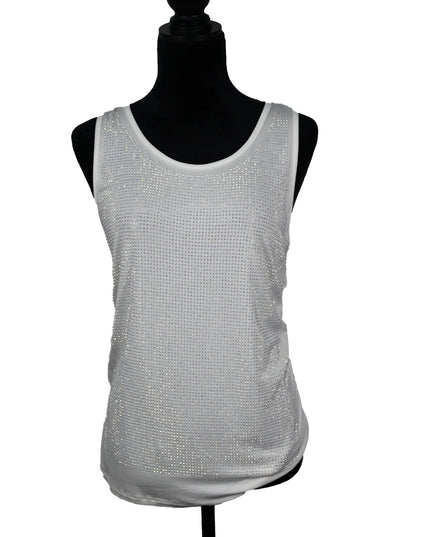 White Hotfix Sparkle Tank